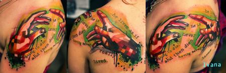 Tattoos - Michelangelo's touching Hands - 76032